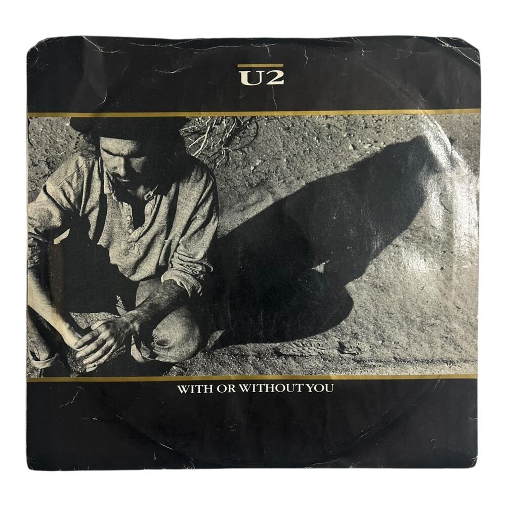 U2 “With or Without You” 1987 7” Vinyl Single with Sleeve Island Records